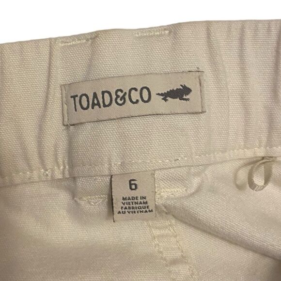 Toad&Co Earthworks Wm’s Sz 6 Khaki Button Fly Kick Flare Casual Pant - Picture 4 of 5